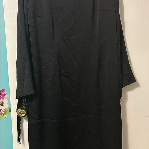 ✂️ H&M Black Long Sleeve Fringe Dress - Picture 4 of 11